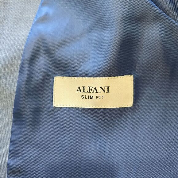 Alfani Slim Fit Tuxedo Suit Vest Mens Medium Blue - Picture 5 of 6